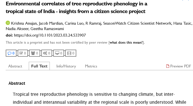 Environmental correlates of tree reproductive phenology in a tropical state of India - insights from a citizen science project